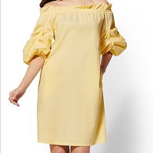 NWT NYC Ruched Sleeve Shift Dress size xsmall